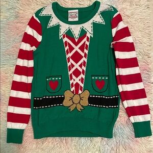 Festive Green and Red Sweater